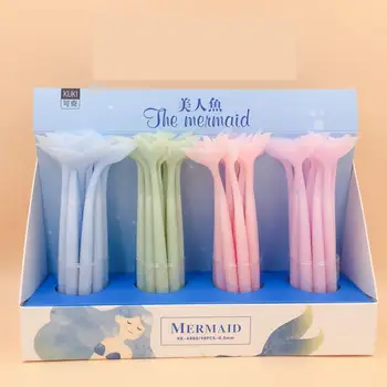 

48pcs/lot Creative stationery gel pen beautiful fish water ink pen student school office girls roller pens gift