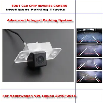 

HD CCD SONY Rear Camera For Volkswagen VW Tiguan 2010~2015 Intelligent Parking Tracks Reverse Backup / NTSC RCA AUX 580 TV Lines