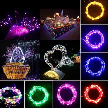 

DC12V 5M 10M Led String Light Silver Wire Fairy Lights Remote Control Waterproof Christmas Xmas Festival Wedding Decoration Lamp