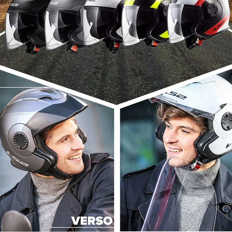 LS2 VERSO мотоциклетный шлем с открытым лицом скутер Casque Casco Capacete Moto Helm Kask шлемы для