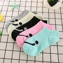 5 пар/партия, женские короткие носки, милые хлопковые носки ярких цветов для девочек, женские милые повседневные носки с принтом, чулочно-носочные изделия