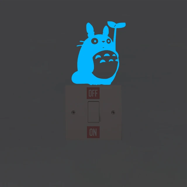 hotsale wall stickers for kids rooms totoro luminous sticker glow in