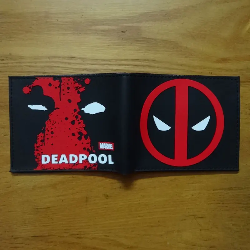 Marvel Comics дэдпул логотип кошелек мультфильм аниме Dead Pool кошелек carteira masculina доллар цена модные мужские пвх короткие кошельки