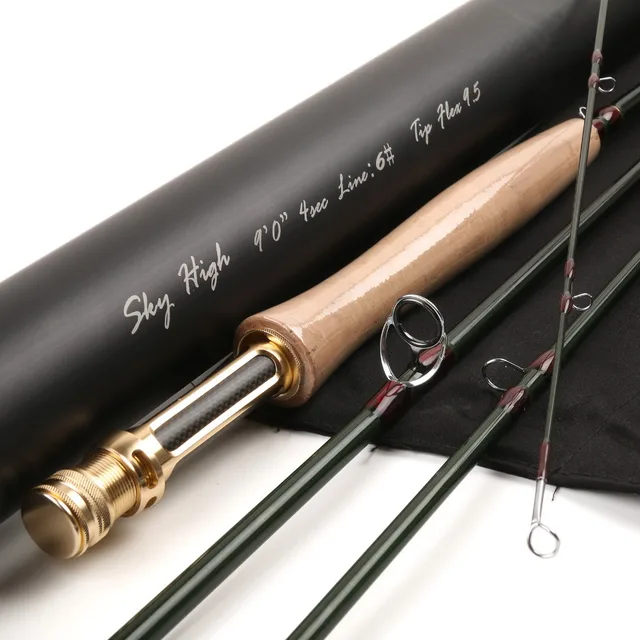 Cheap Maximumcatch Fly Fishing Rod IM12(40+46T) Toray Carbon 9FT 6WT 4PCS Half-well Fast Action With Aluminium Tube Carbon Fly Rod