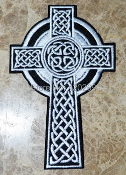 

HOT SALE! ~Celtic Cross Irish Christian Religious Jesus Embroidered Iron On Patches, sew on patch, Made of Cloth,100% Quality