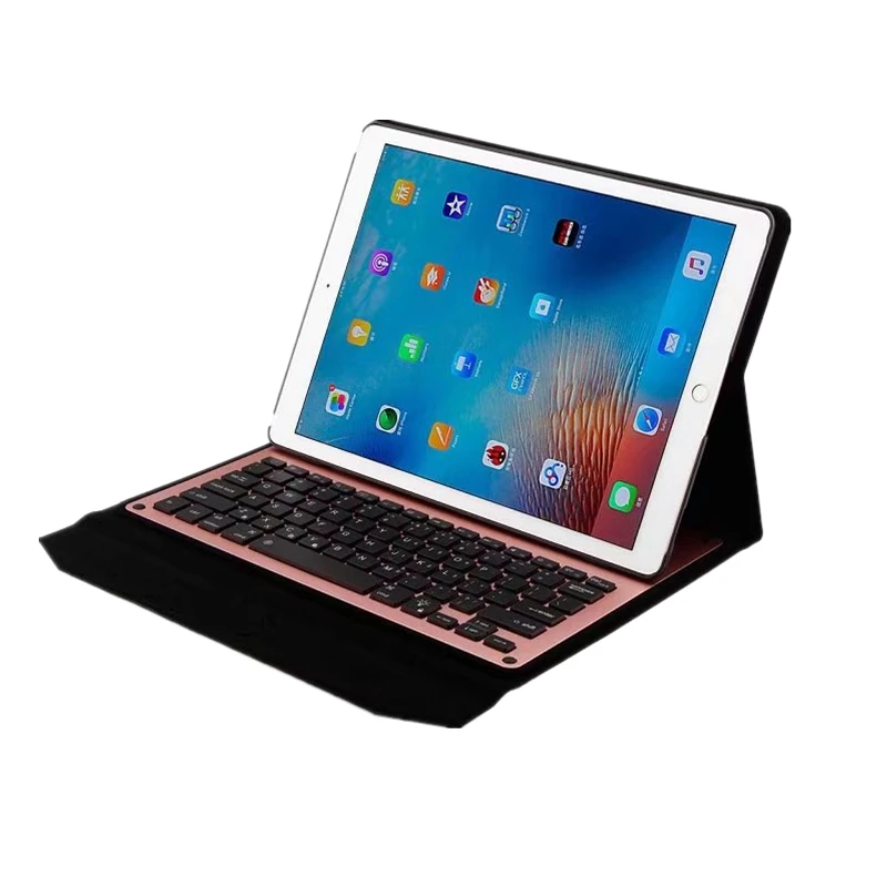 

Ultra Slim 7 Colors LED Backlit Wireless Bluetooth Aluminum Business Keyboard Case for iPad Pro 12.9 2017 Stand Case Cover