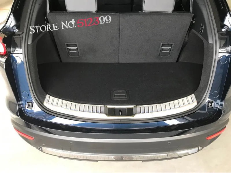 Для Mazda CX9 CX-9 2nd Gen. нержавеющая сталь внутренняя задняя крышка защитная накладка на багажник защита порога бампер пластина