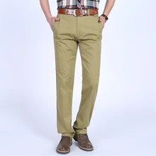 Мужские хлопковые повседневные брюки классические деловые брюки весенние новые мужские длинные прямые брюки походные Мужские штаны высокого качества плюс размер 42
