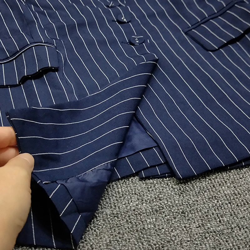MODA NOVA 2018 Autumn Winter Striped Blazer Suit Women Business 2 Piece Suits Female Korean Slim Jacket With Pants Suits Set