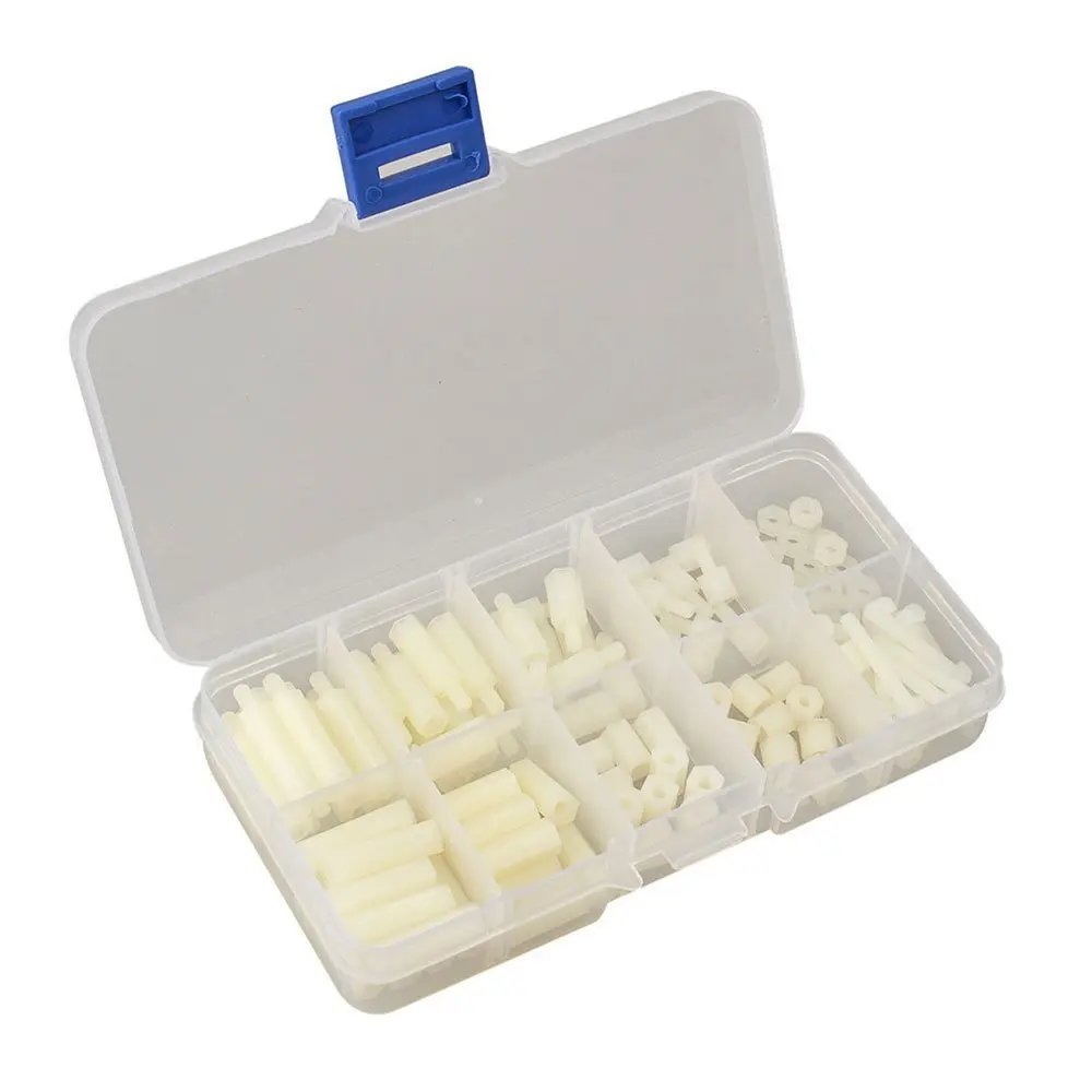 

Spacers 120pcs M3 nylon nut screw accessories Plastic Stand-off (White)