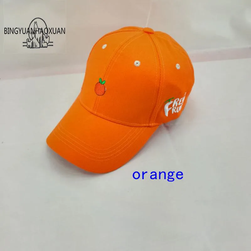 

2017 New Harajuku Design Sweet Oranges Fruit Embroidery Banana Ladies Cap Snapback Baseball Cap Adjustable Hats chapeau