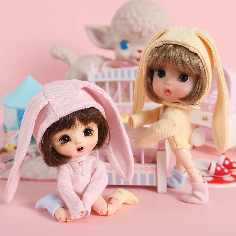 

New Doll Clothes Cute Sock+top+hat for ob11,obitsu11, 1/12bjd doll clothes accessories for doll