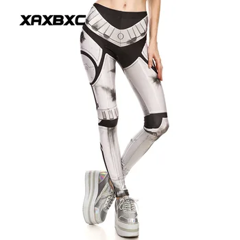 

New 1643 Sexy Girl leggins bullet marks Mecha Iron Man cosplay Printed Polyester Elastic Fitness Workout Women Leggings Pants