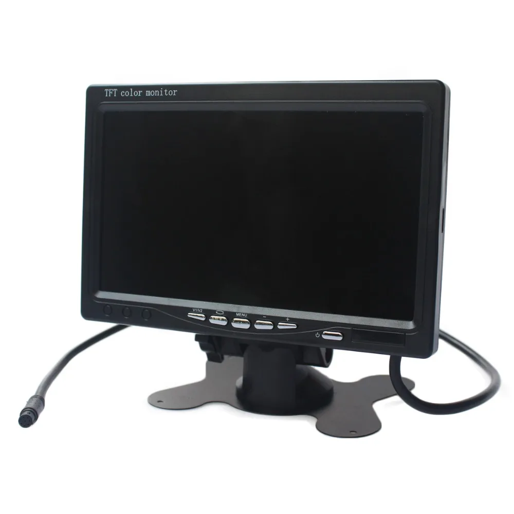 SMALUCK AHD 800x480 7 дюймов TFT ЖК-монитор автомобиля монитор заднего вида максимальная поддержка 1080P AHD камера 2 видео входа