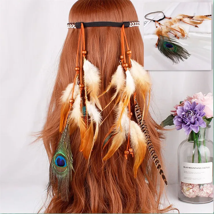 

Indiaanse Kunstmatige Veer Hoofdband Hoofddeksel Hoofdtooi Haaraccessoires Sieraden