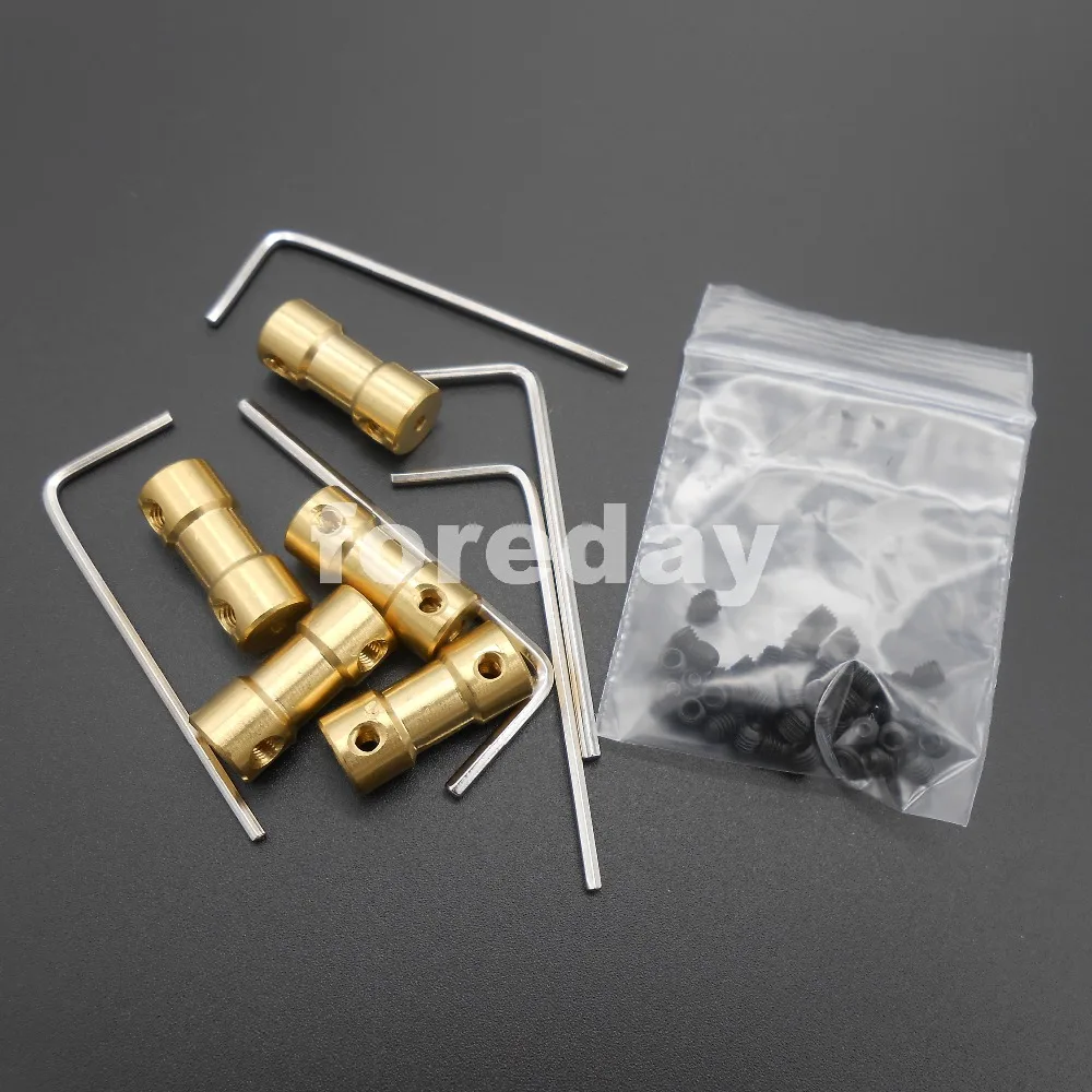 5PCS X KINDS Brass Shaft Rop Motor Flexible Coupling Coupler Connectors 20mm 9mm Couplers M2 M2