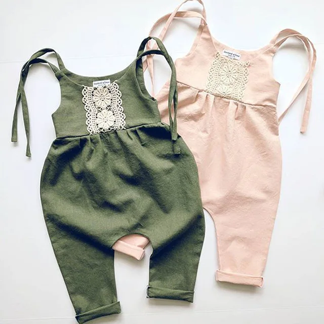 green romper baby girl