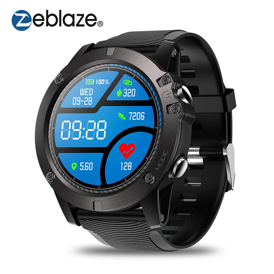 Zeblaze VIBE 3 PRO, цветной сенсорный дисплей, спортивные Смарт-часы, пульсометр, IP67, водонепроницаемые, Погодный пульт, музыка, для мужчин, для IOS и Android