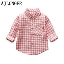Ajlong/весенне-осенняя Строгая рубашка с длинными рукавами для мальчиков вечерние рубашки для детей 1-4 лет