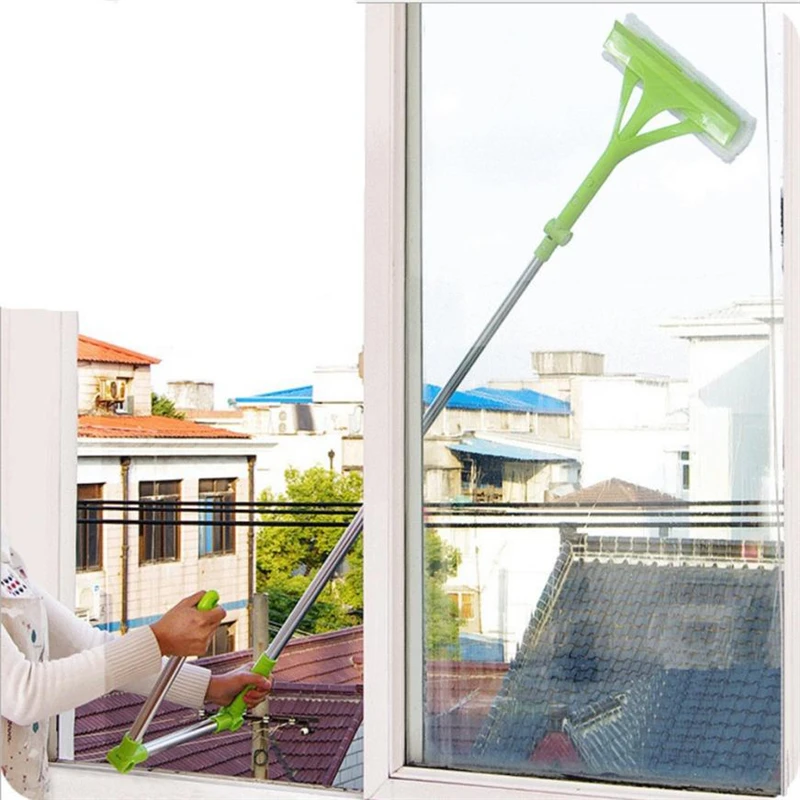 Telescopic Foldable Handle Cleaning Glass Sponge Mop Cleaner Window Extendable multi-function Wear-resistant Creative C0419#30  07
