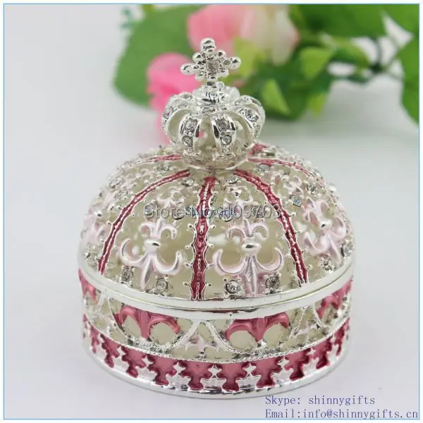 

100% handmade enamel Crown shape jewelry gift boxes wholesale SCJ109-2
