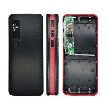 

Three USB Ports DIY Power Bank Case 5x18650 Battery Box LED Light Charging Digital Display Powerbank Kits Parts External Charger