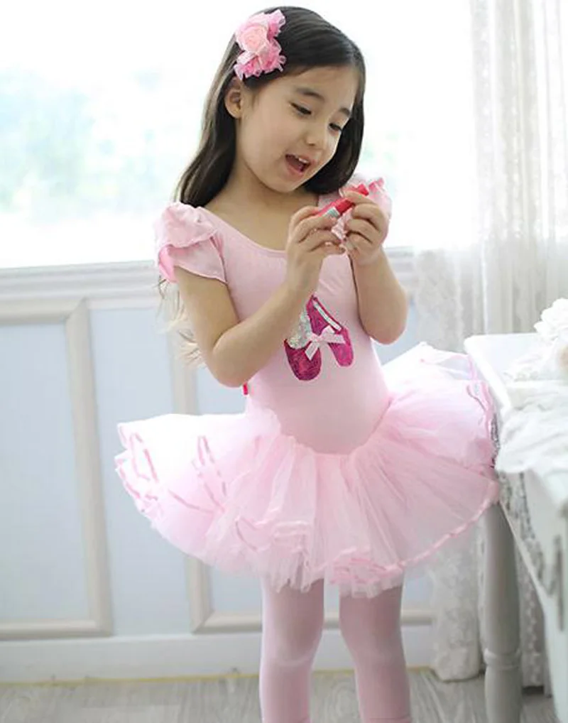 Tutu Ballet Skirt 5 16 Age Girl Summer Cotton Sequin Print Dancing