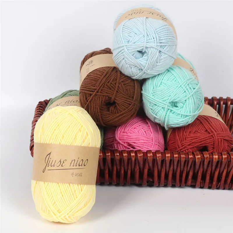 2019 Home Textiles Kiting wool 1PC 50g Chunky Colorful Hand Knitting Baby Milk Cotton Crochet Knitwear Wool 715#ZZ
