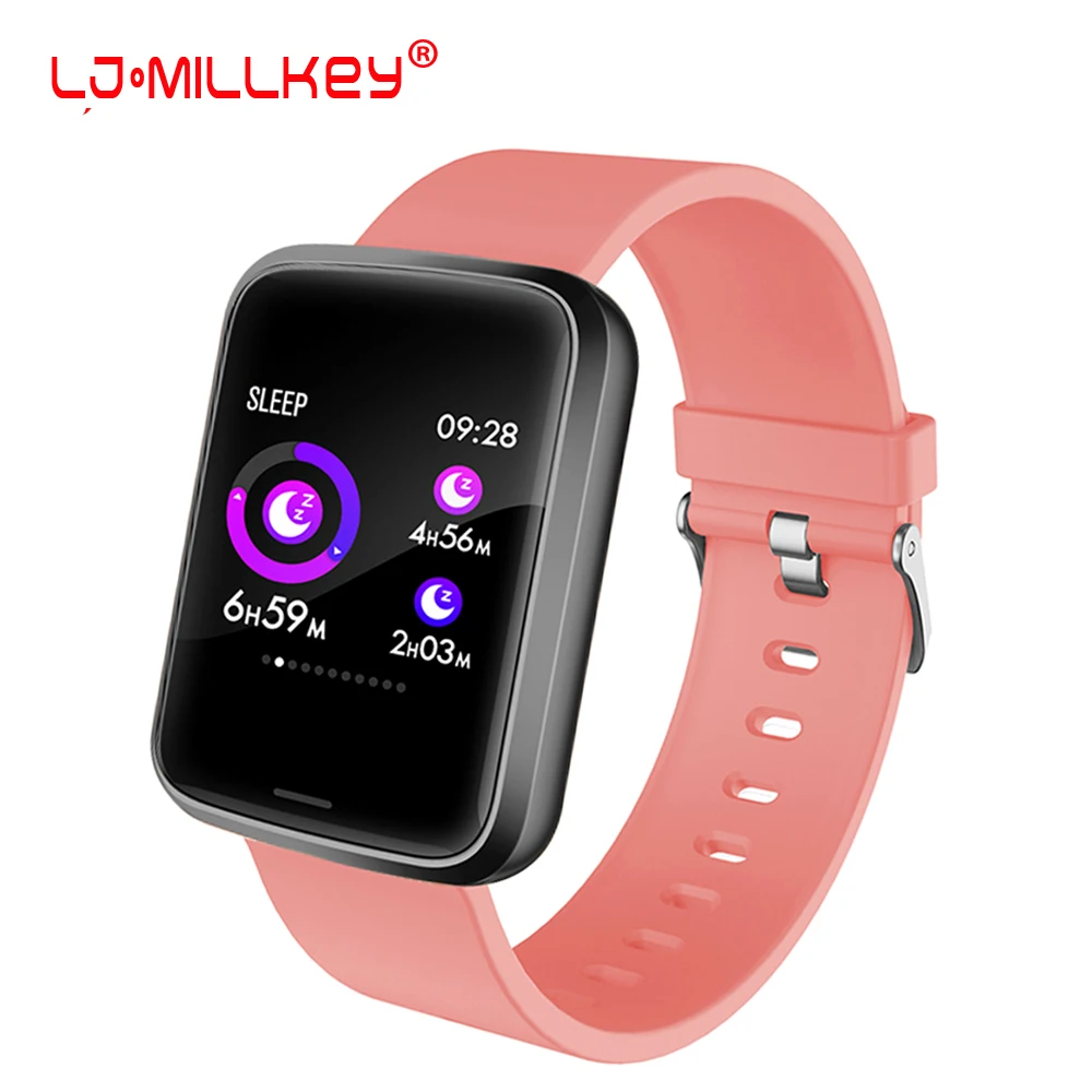 

smart bracelet Heart rate blood pressure health detector 1.3 inch large screen color waterproof BT sports smart watch men