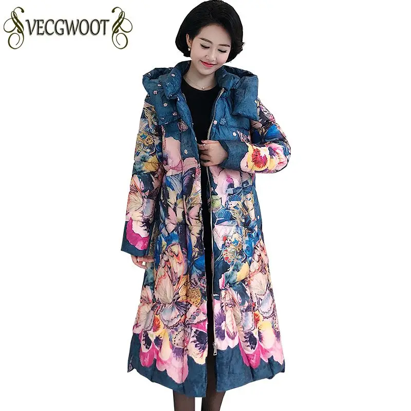 

Winter Women Down Jacket 2019 New Fashion White Duck Down Coat Slim Large Size XL-5XL Outerwear Hooded Female Down Jackets RT07
