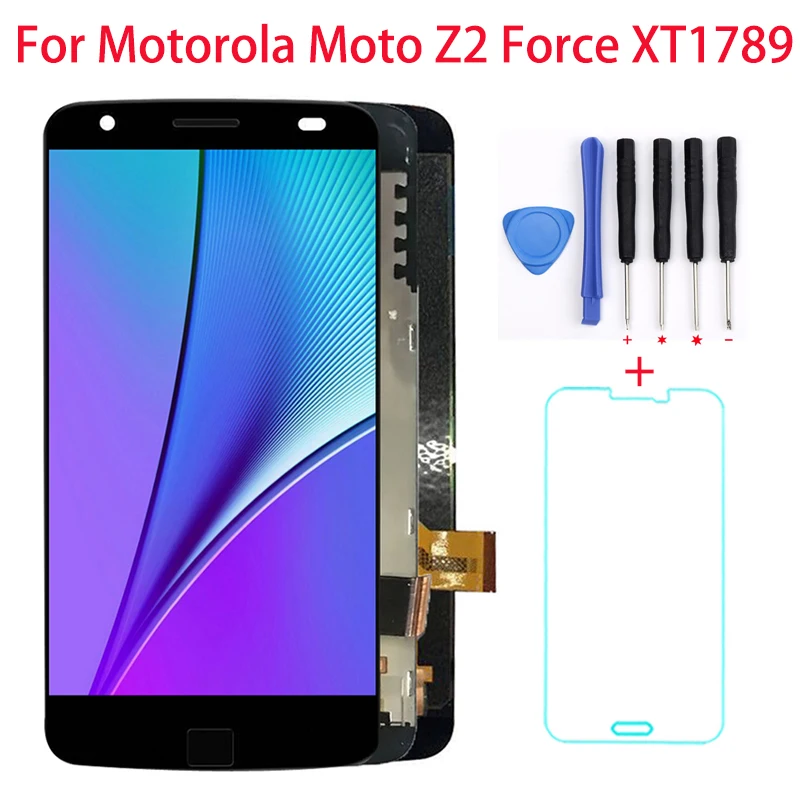 

5.5'' LCD Display Screen For Motorola Moto Z2 Force Digitizer Display Touch Screen with Fingerprint Frame XT1789 Assembly