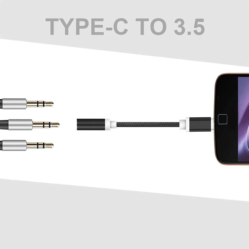 Новейший usb type C до 3,5 мм кабель для наушников адаптер USB-C до 3,5 мм разъем Aux кабель для Letv 2 2pro Max2 Pro 3 Xiaomi 6