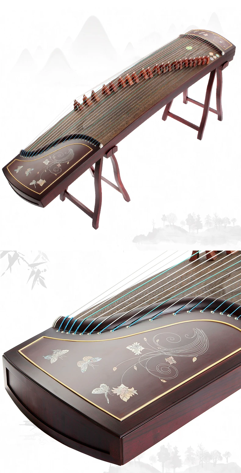 Профессиональный 21 струнный китайский zither тонкий белый сосна guzheng профессиональные копающиеся вставки solidwood Gu zheng zither