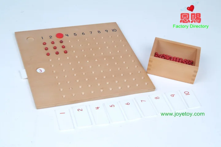 

5024 multiplication board montessori materials set home school educational earning toys for children wooden toys