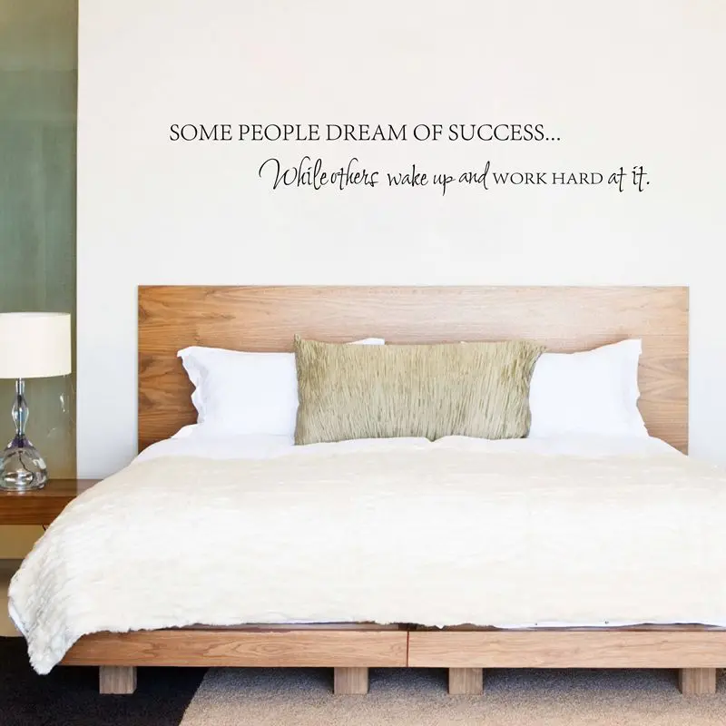 Wake Up Work Hard Dreams Motivational Vinyl Wall Sticker DIY Decorative Inspirational Quote Wall Decal Home Office Decoration 3d wall stickers