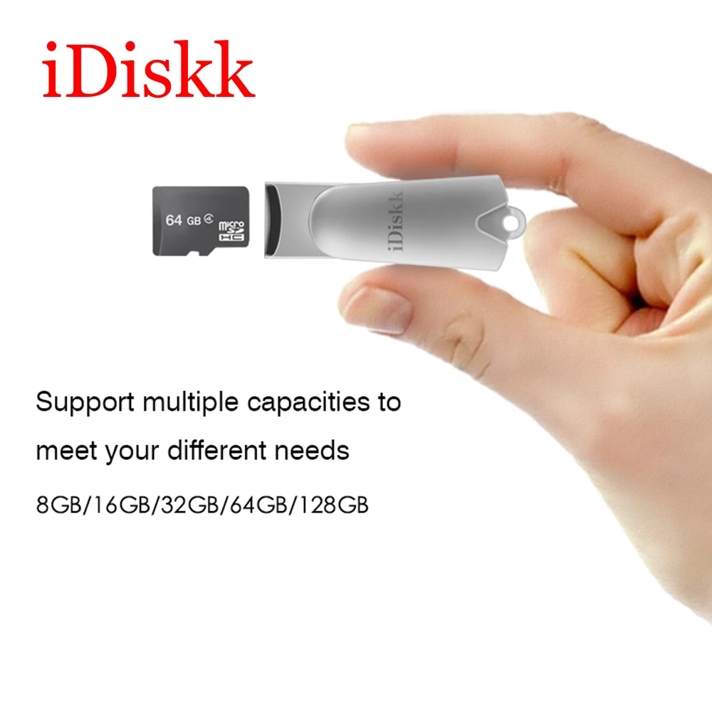 

IDISKK MFi Original Lightning Micro SD/TF OTG Card Reader USB 2.0 Memory Mini Cardreader for iPhone iPod iPad OTG Card Reader