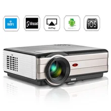 CAIWEI LCD Android WiFi Bluetooth Projector LED Beamer Home Theater Cinema Audio Full HD Video TV for Smartphone Laptop