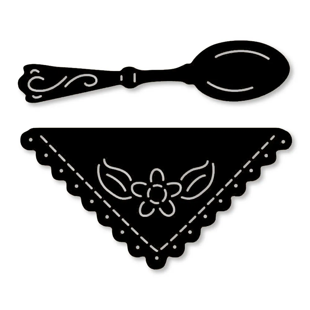 

Spoon napkin metal cuttting dies cut die scrapbooking paper craft knife mold blade punch stencil Template 63*75mm