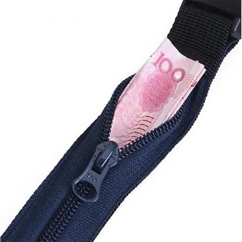 

New Designed Travel Anti Theft Wallet Belt Compartment Hiding Stash Money Belt Waterproof Adhesive Belt Bag