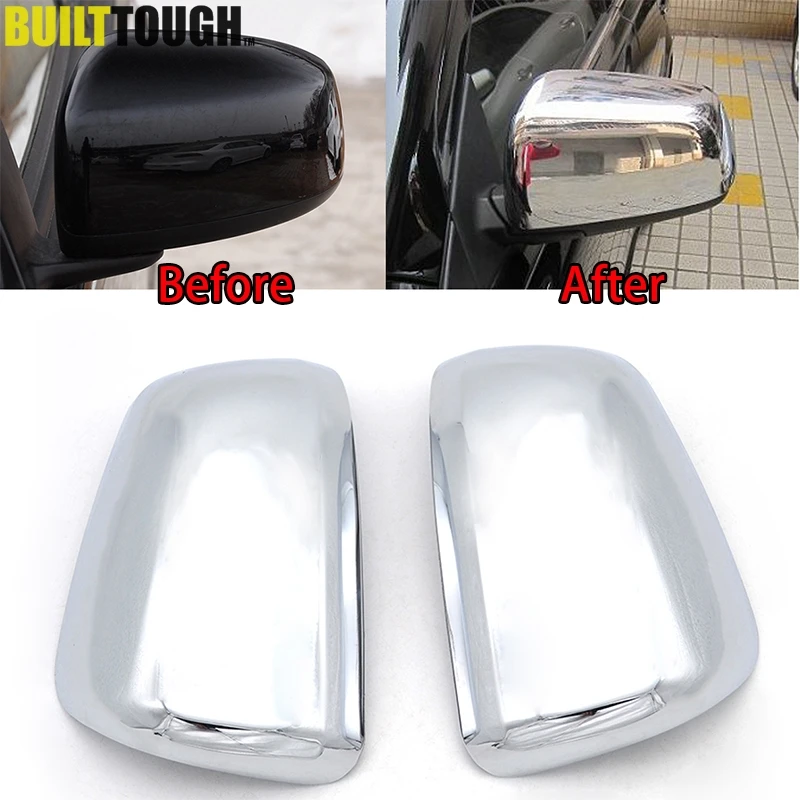 

XUKEY Chrome Door Side Mirror Trim Covers Moulding Rear View Cap 2Pcs Fit For Mitsubishi Lancer &Lancer 2007-2011