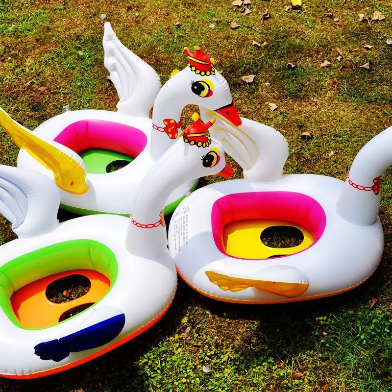 C210 новая детская Лебедь плавание сидя кольцо мультфильм Детские вода крепление ребенка плавать кольцо лодки надувные игрушки детей