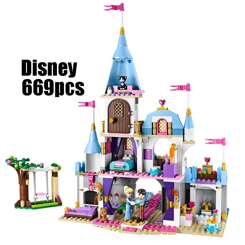 

LELE 79279 blocks Cinderellas Romantic Castle building blocks toys for children Compatible Legoness 41055 Girl Friends Kids