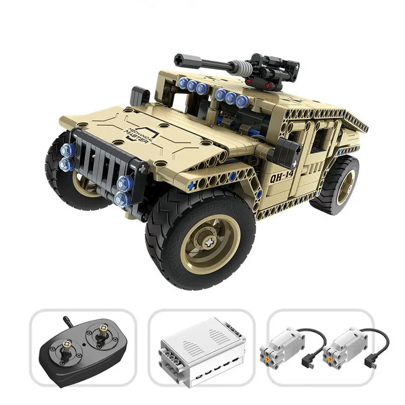 

Technic Series Remote Control Building Blocks RC Armed Hummer Car Compatible Legoing Military City Kits Model Toys For Children