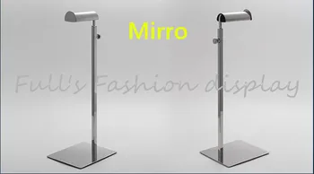 

Hot sale fashion mirro Stainless steel bags display rack Hair accessories holder handbag Silk scarf display stand rack