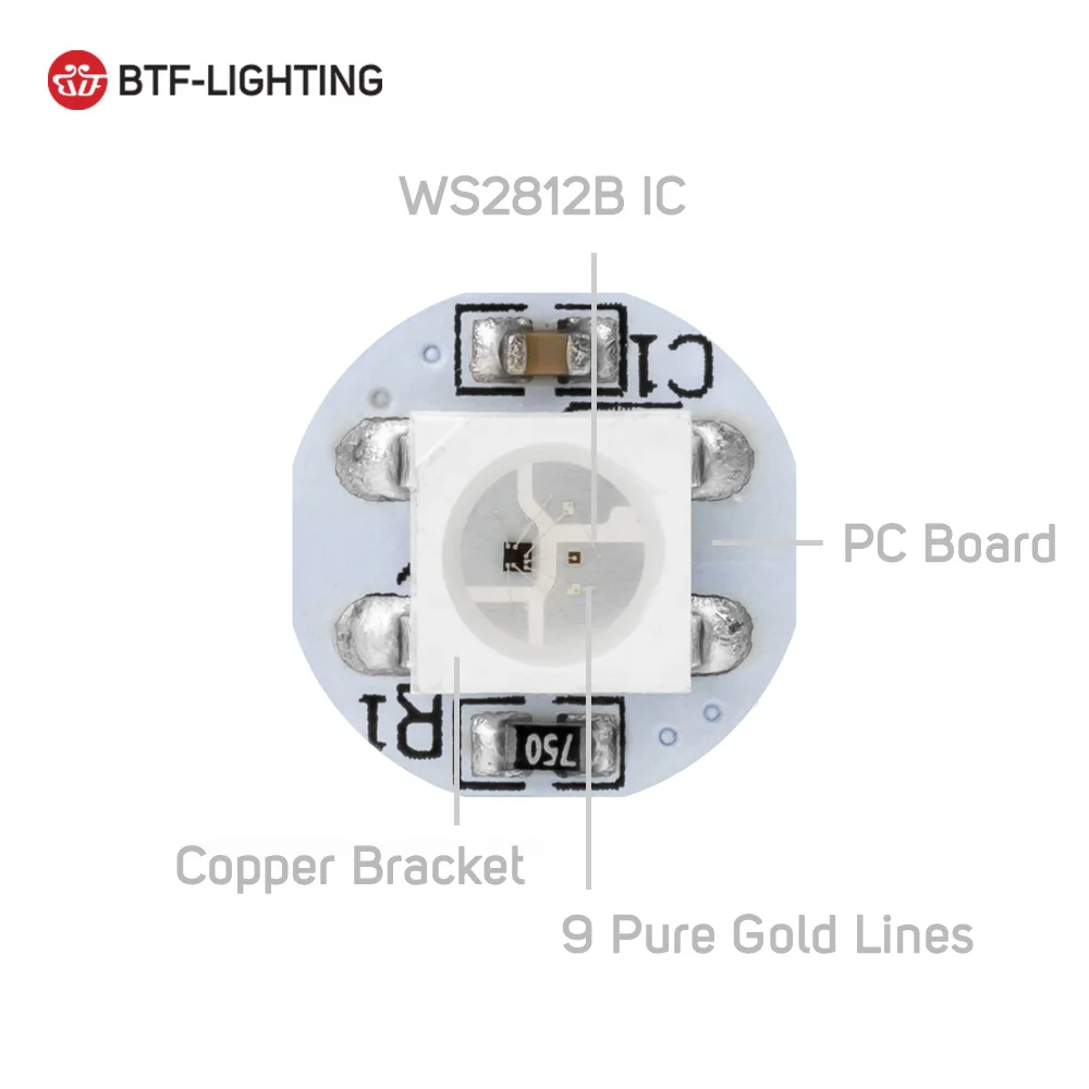 50x SK6805 - 5mA 5050 RGB LED Mit Integriertem Treiber IC-SK6805_x50
