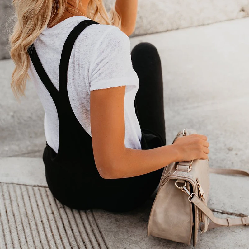 2018 Новая мода комбинезон Для женщин JumpsuitSexy Strappy Повседневное Комбинезоны Длинные