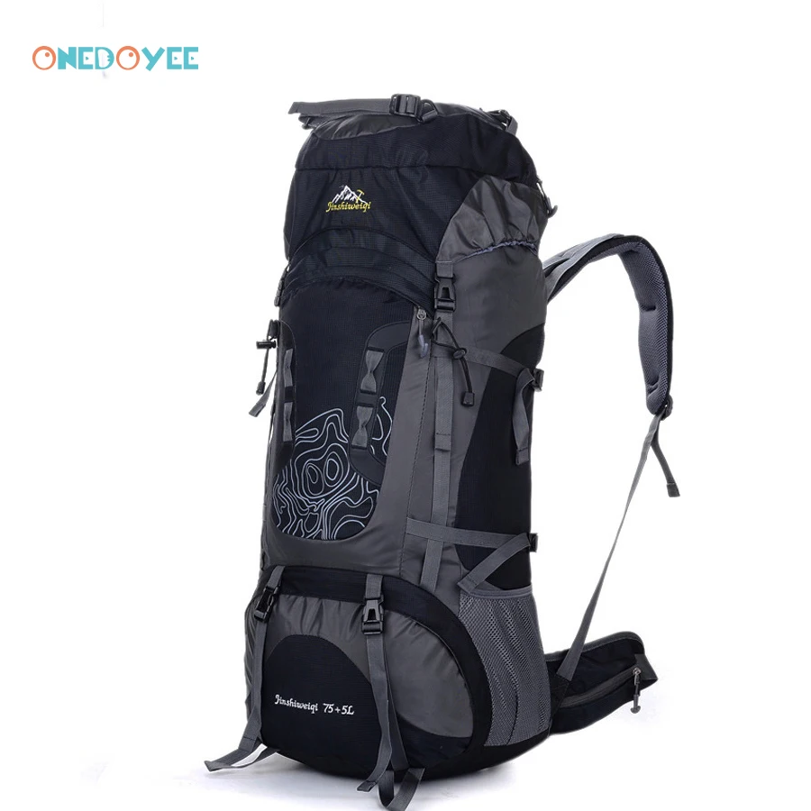 

Onedoyee 80L Professional Trekking Backpacks Big Outdoor Sports Bag Waterproof Nylon Traveling Rucksack Camping Hiking Backpack