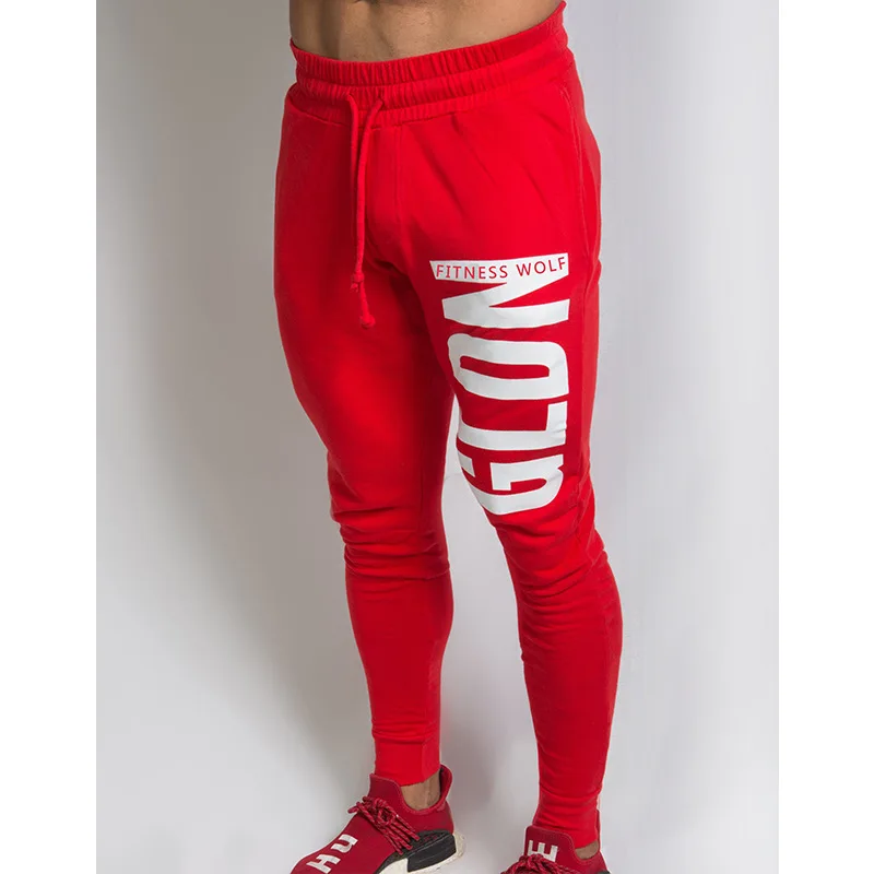 2019 Elasticity Mens Joggers Pants Casual Fashion Bodybuilding Joggers Sweatpants Bottom Printing Pants Men Casual Pants