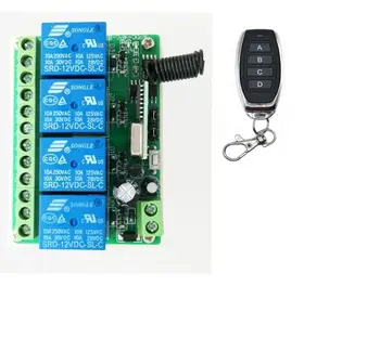 

2018 DC12V 4CH RF Wireless Remote Control System teleswitch transmitter + receiver universal gate remote control /radio receiver