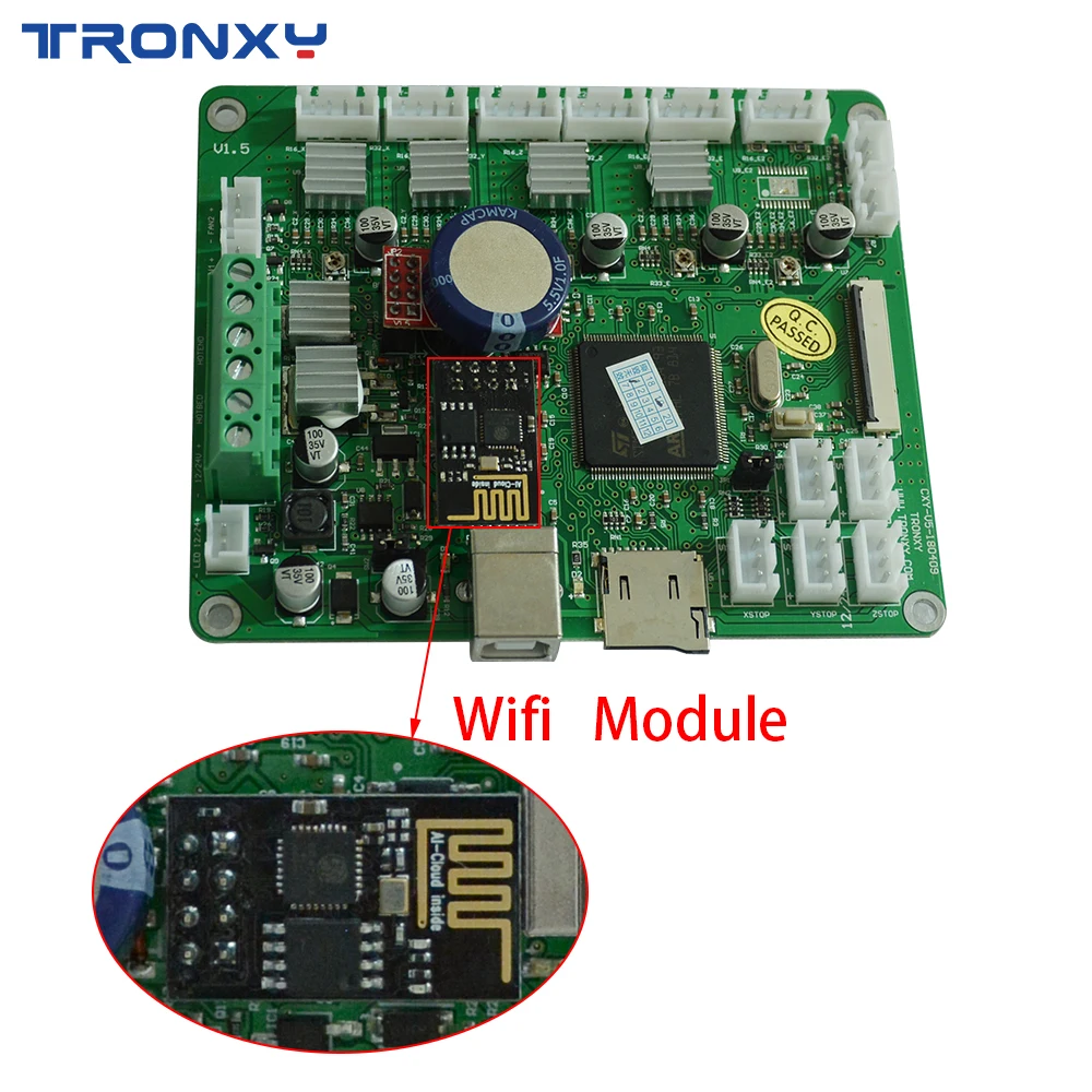 TRONXY новейшая версия Wifi обновленная плата контроллера клонированная DuetWifi Расширенная 32 бита материнская плата для 3d принтера X5SA XY-2 машина